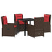 Set de masă pentru grădină 5 pcs Maro Rattan poli - WALTI WALTI