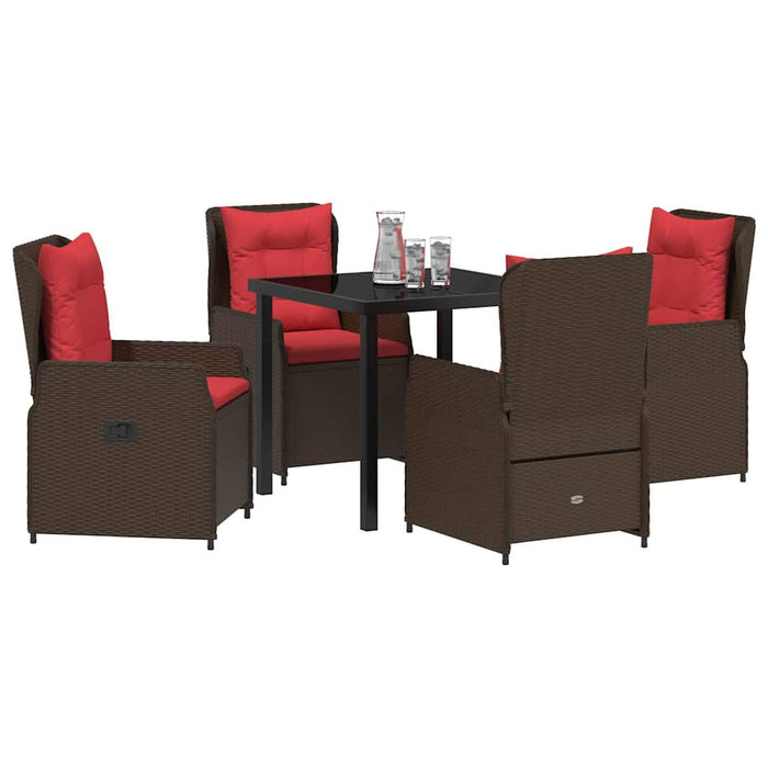 Set de masă pentru grădină 5 pcs Maro Rattan poli - WALTI WALTI
