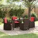 Set de masă pentru grădină cu pernă 5 pcs Maro Rattan poli - WALTI WALTI