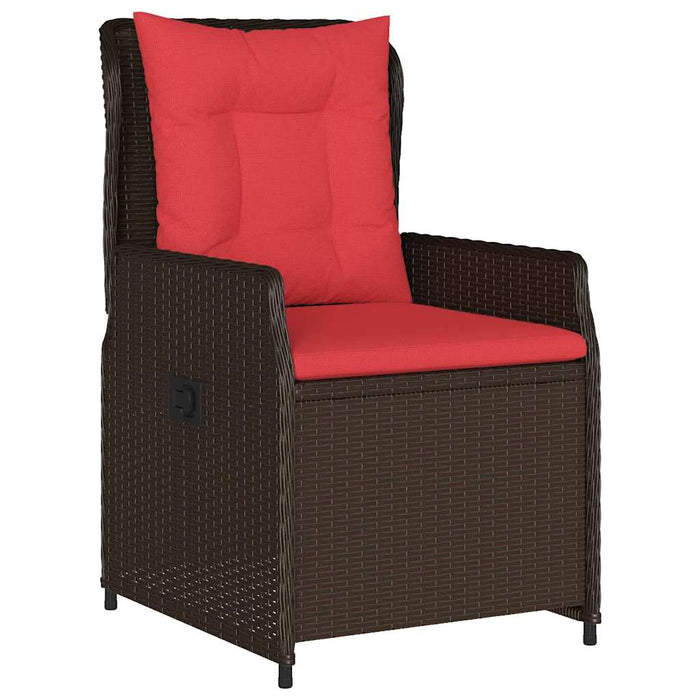 Set de masă pentru grădină cu pernă 7 pcs Maro Rattan poli - WALTI WALTI