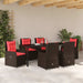 Set de masă pentru grădină 7 pcs Maro Rattan poli - WALTI WALTI