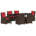 Set de masă pentru grădină 7 pcs Maro Rattan poli - WALTI WALTI