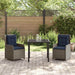 Set de masă pentru grădină 3 pcs Gri Rattan poli - WALTI WALTI