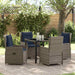 Set de masă pentru grădină 5 pcs Gri Rattan poli - WALTI WALTI