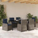 Set de masă pentru grădină 7 pcs Gri Rattan poli - WALTI WALTI