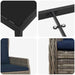 Set de masă pentru grădină 9 pcs Gri Rattan poli - WALTI WALTI