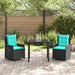 Set de masă pentru grădină 3 pcs Negru Rattan poli - WALTI WALTI