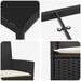 Set de masă pentru grădină 9 pcs Negru poliratan - WALTI WALTI