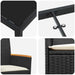 Set de masă pentru grădină 7 pcs Negru poliratan - WALTI WALTI