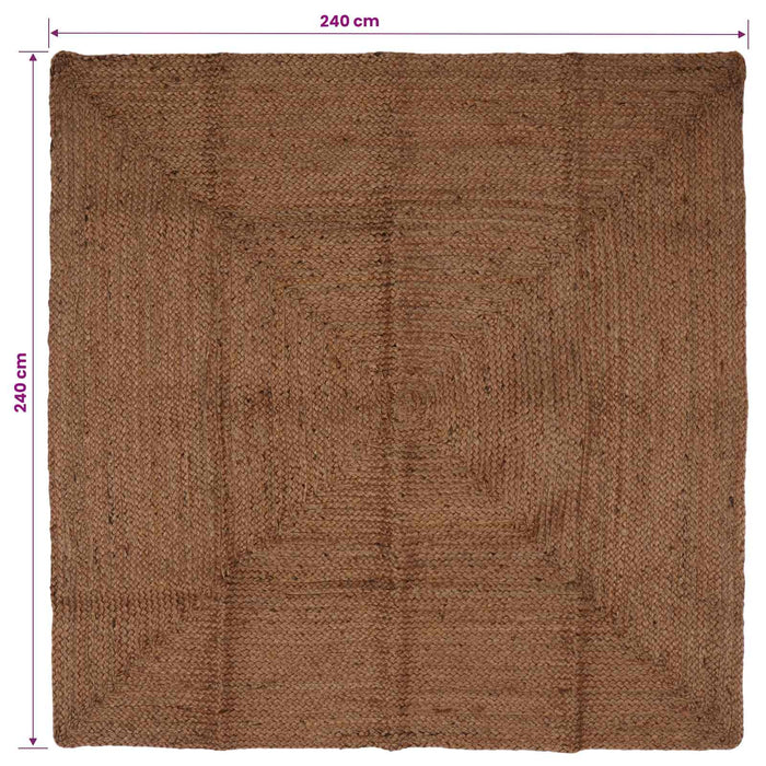 Covor de zonă Gri 240 x 240 cm Iută - WALTI WALTI