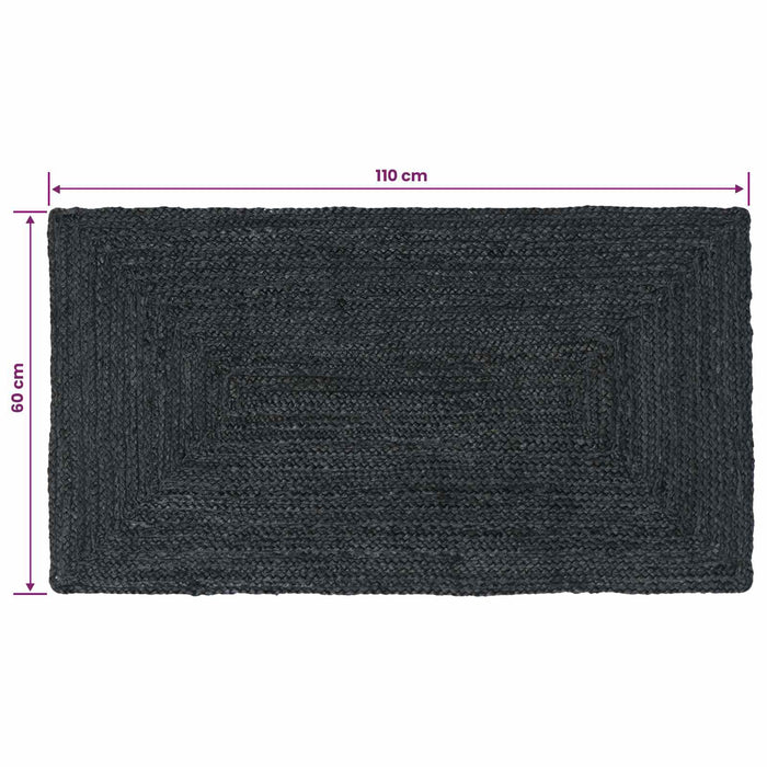 Covoare de zonă Dreptunghiular Gri închis 60 x 110 cm Iută WALTI