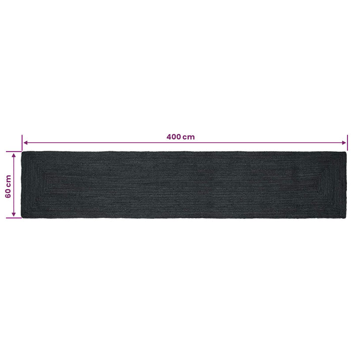 Covoare de zonă Dreptunghiular Gri închis 60 x 400 cm Iută WALTI