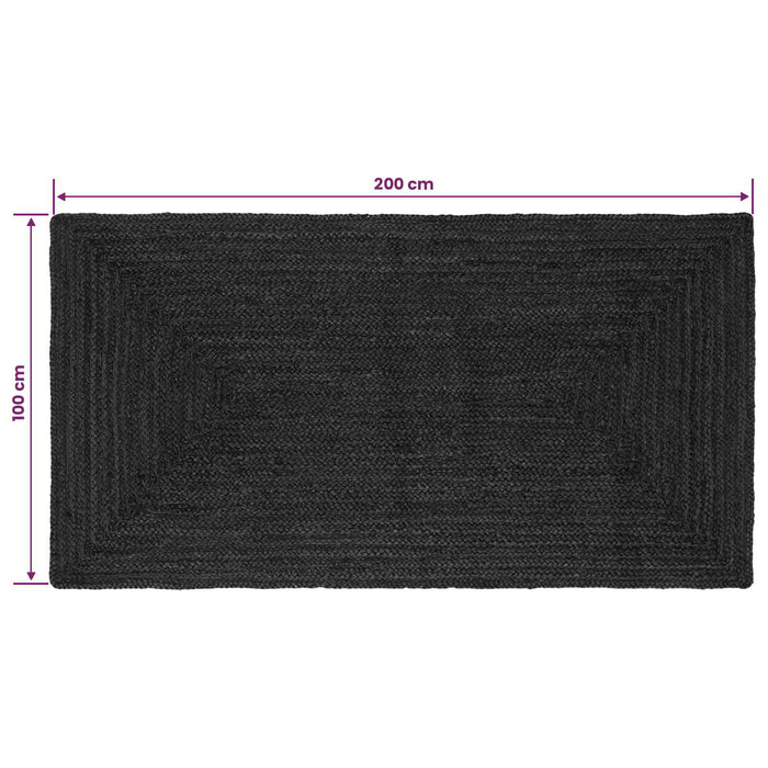 Covoare de zonă Dreptunghiular Gri închis 100 x 200 cm Iută WALTI