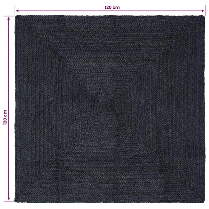 Covoare de zonă Dreptunghiular Gri închis 120 x 120 cm Iută WALTI