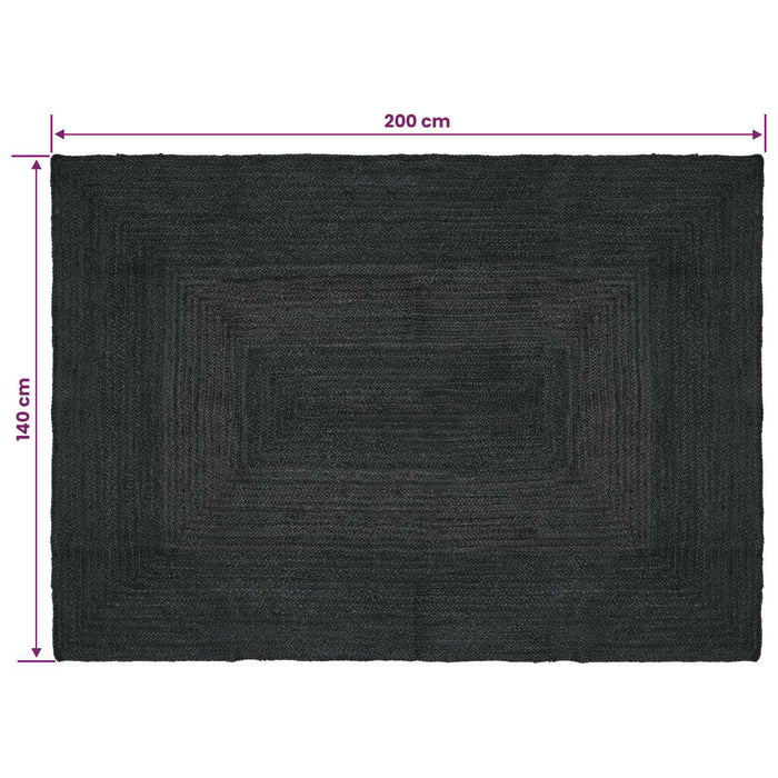 Covoare de zonă Dreptunghiular Gri închis 140 x 200 cm Iută WALTI