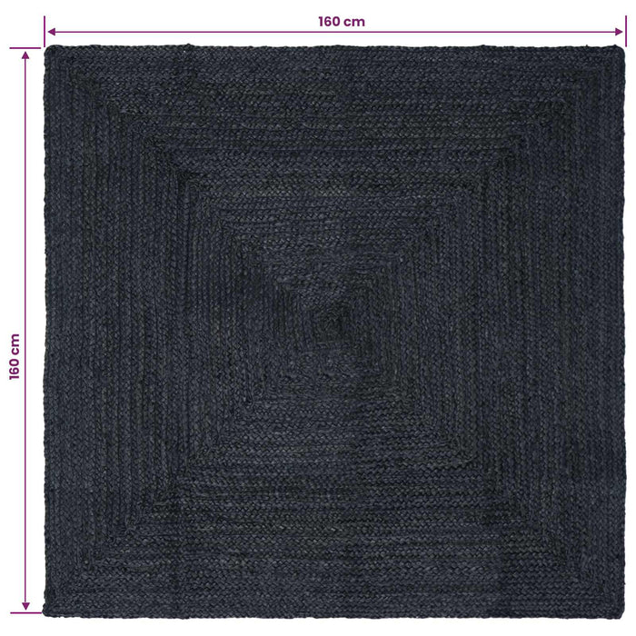 Covoare de zonă Pătrat Gri închis 160 x 160 cm Iută WALTI