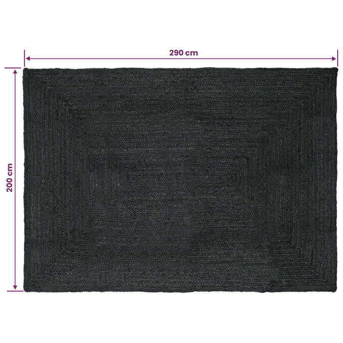 Covoare de zonă Dreptunghiular Gri închis 200 x 290 cm Iută WALTI