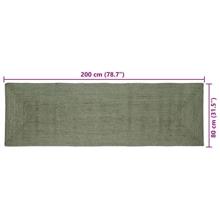 Covoare de zonă Dreptunghiular Verde măsliniu 80 x 200 cm Iută - WALTI WALTI