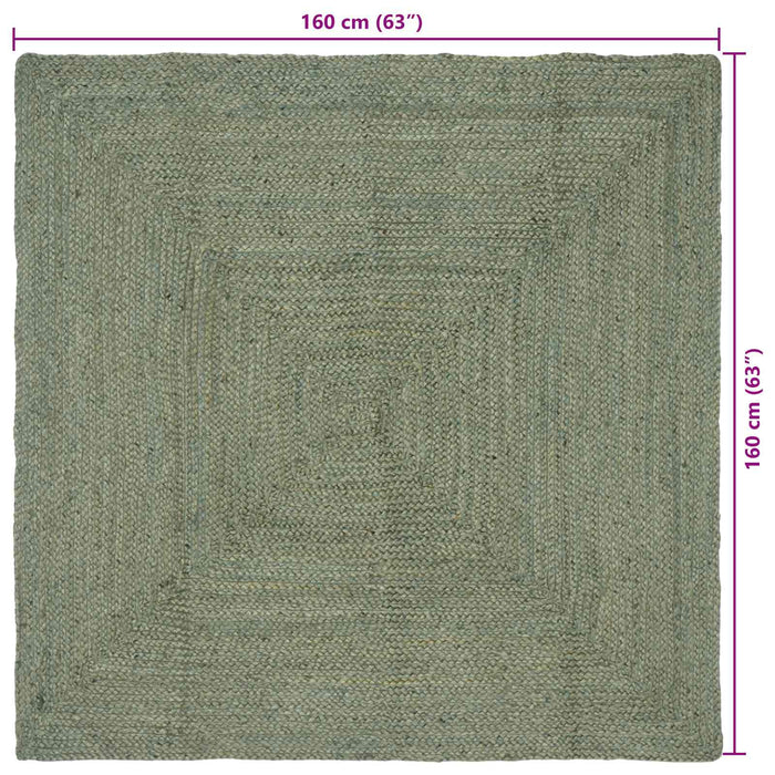 Covoare de zonă Dreptunghiular Verde măsliniu 160 x 160 cm Iută - WALTI WALTI