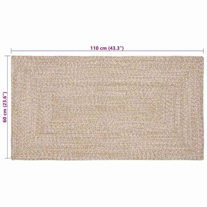 Covoare de zonă Dreptunghiular Natural și Alb 60 x 110 cm Iută - WALTI WALTI