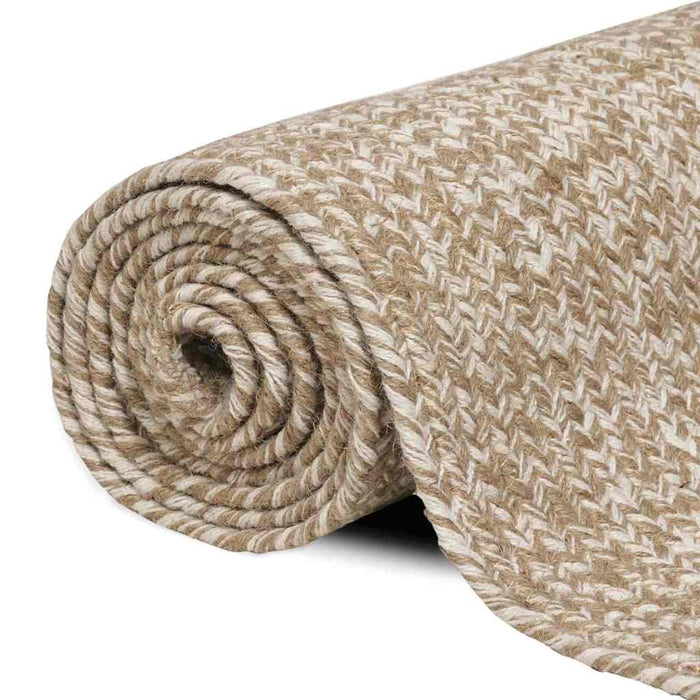 Covor Natural și alb 100 x 200 cm Iută - WALTI WALTI