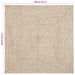 Covor Basketweave Natural și alb 120 x 120 cm Iută - WALTI WALTI
