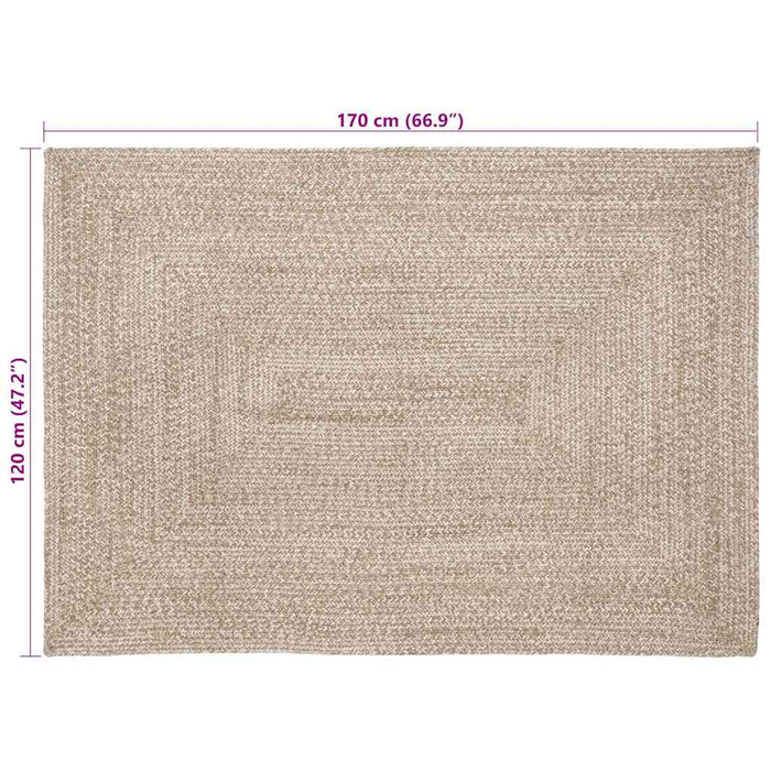 Covoare de zonă Dreptunghiular Natural și Alb 120 x 170 cm Iută - WALTI WALTI