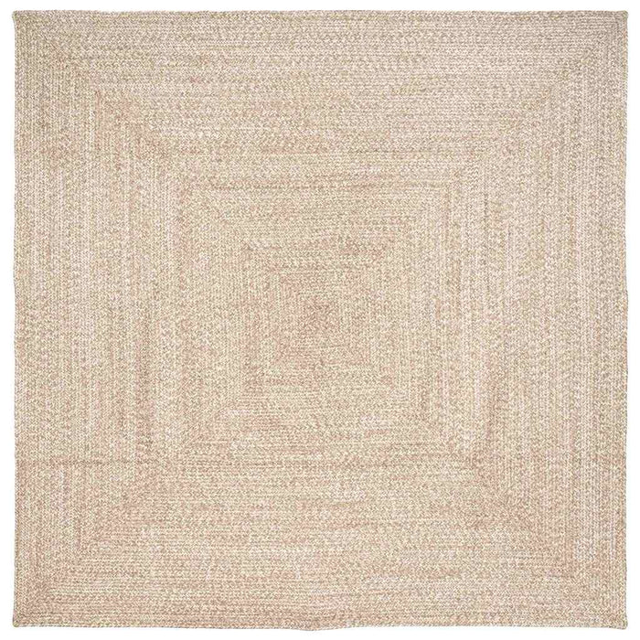 Covor Basketweave Natural și alb 200 x 200 cm Iută - WALTI WALTI
