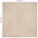 Covor Basketweave Natural și alb 200 x 200 cm Iută - WALTI WALTI