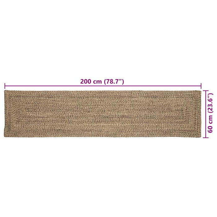 Covoare de zonă Dreptunghiular Natural și Negru 60 x 200 cm - WALTI WALTI