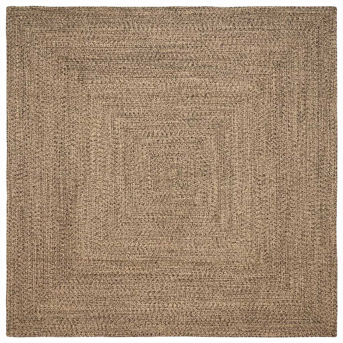 Covoare de zonă Pătrat Natural și Negru 200 x 200 cm Iută - WALTI WALTI