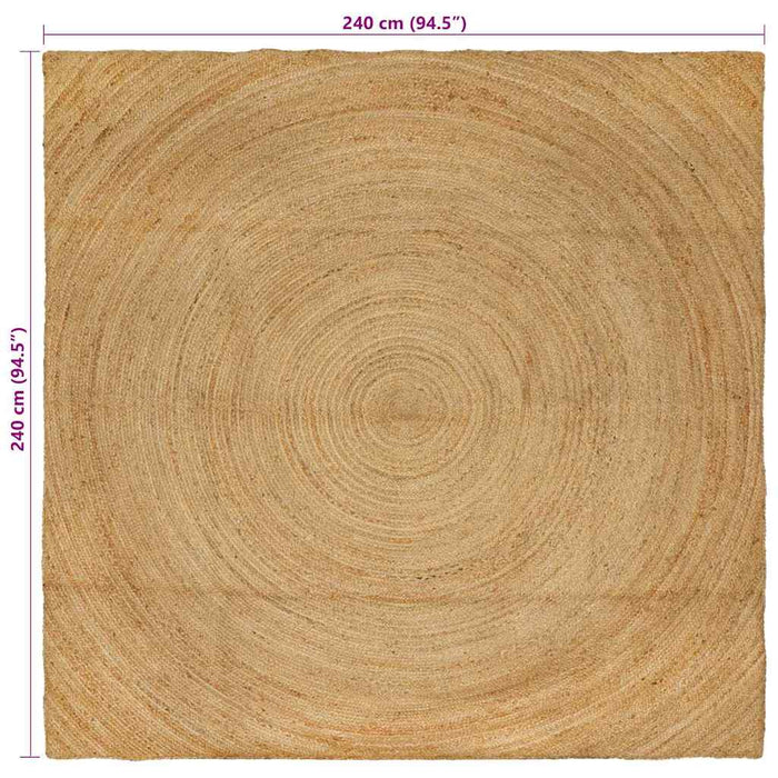 Covoare de zonă Pătrat Maro 240 x 240 cm Iută - WALTI WALTI