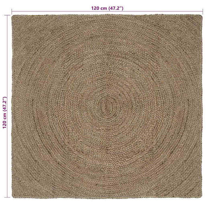 Covoare de zonă Pătrat Gri 120 x 120 cm Iută - WALTI WALTI