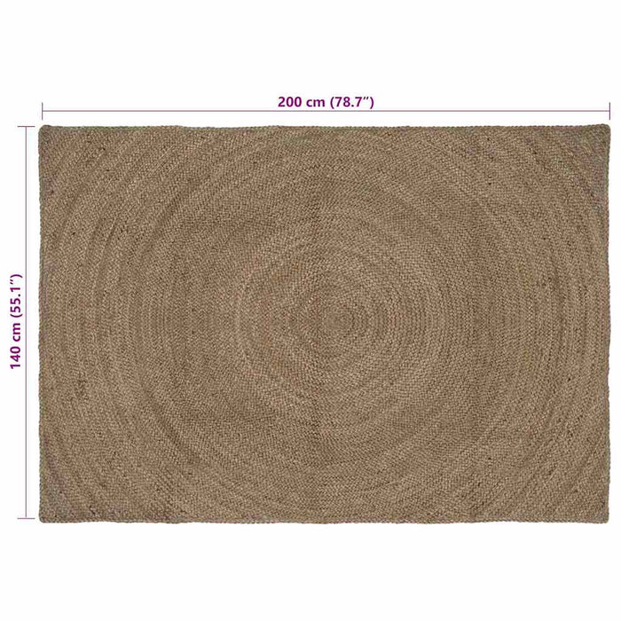 Covoare de zonă Dreptunghiular Gri 140 x 200 cm Iută - WALTI WALTI