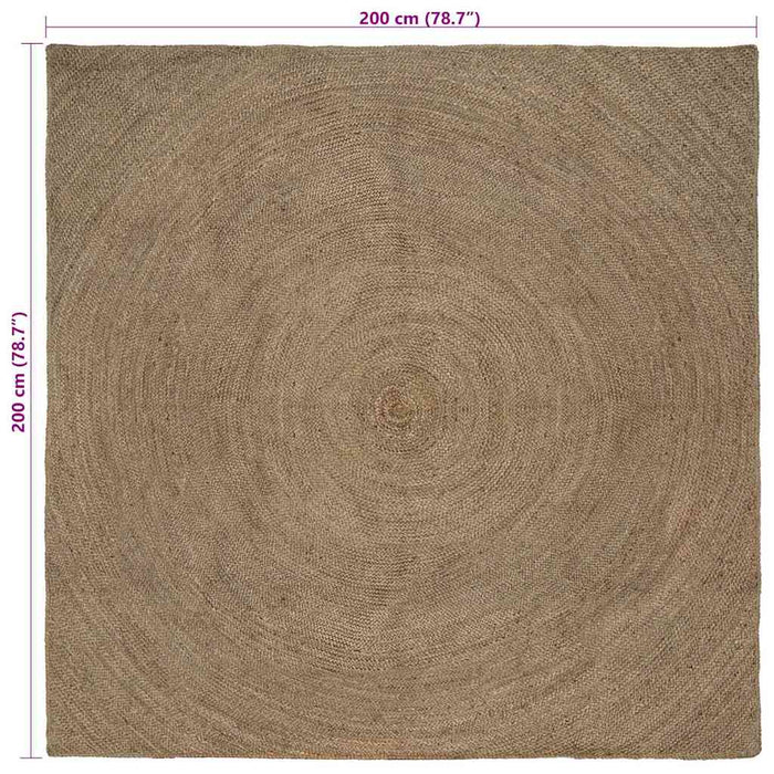 Covoare de zonă Pătrat Gri 200 x 200 cm Iută - WALTI WALTI
