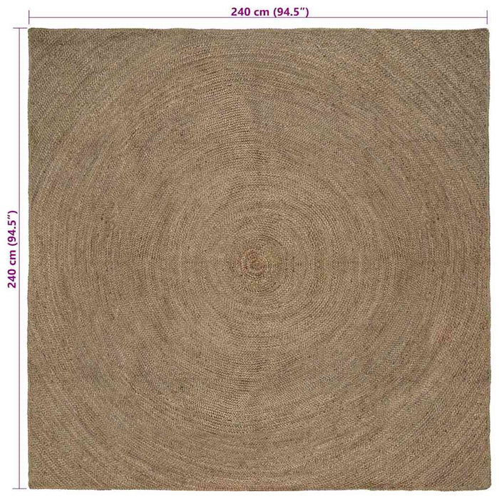 Covoare de zonă Pătrat Gri 240 x 240 cm Iută - WALTI WALTI