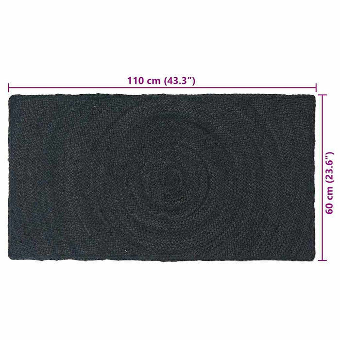 Covoare de zonă Dreptunghiular Gri închis 60 x 110 cm Iută - WALTI WALTI
