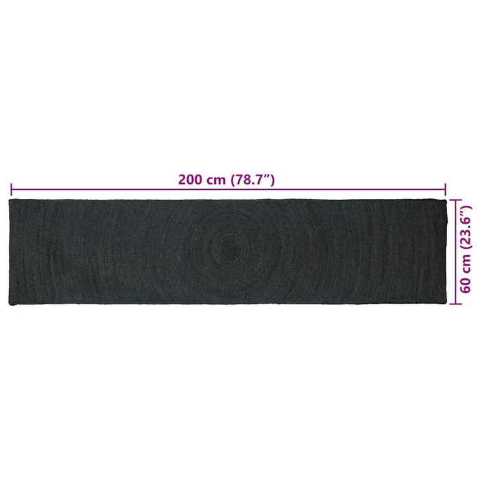 Covoare de zonă Dreptunghiular Gri închis 60 x 200 cm Iută - WALTI WALTI