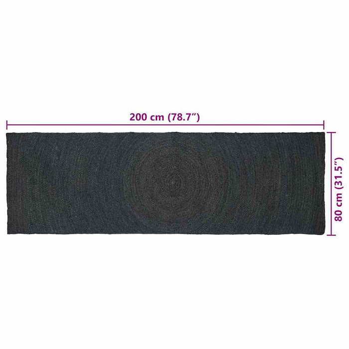 Covoare de zonă Dreptunghiular Gri închis 80 x 200 cm Iută - WALTI WALTI
