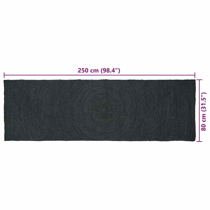 Covoare de zonă Dreptunghiular Gri închis 80 x 250 cm Iută - WALTI WALTI