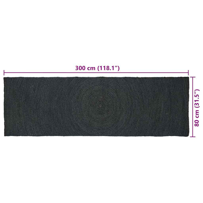 Covoare de zonă Dreptunghiular Gri închis 80 x 300 cm Iută - WALTI WALTI
