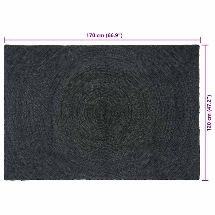 Covoare de zonă Dreptunghiular Gri închis 120 x 170 cm Iută - WALTI WALTI