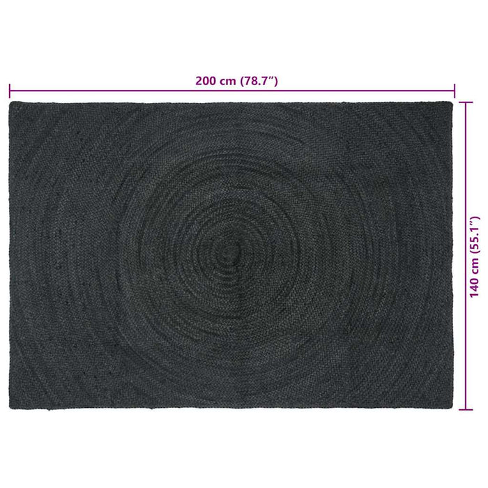 Covoare de zonă Dreptunghiular Gri închis 140 x 200 cm Iută - WALTI WALTI