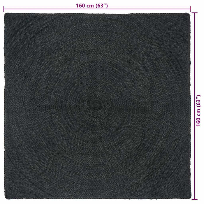 Covoare de zonă Pătrat Gri închis 160 x 160 cm Iută - WALTI WALTI