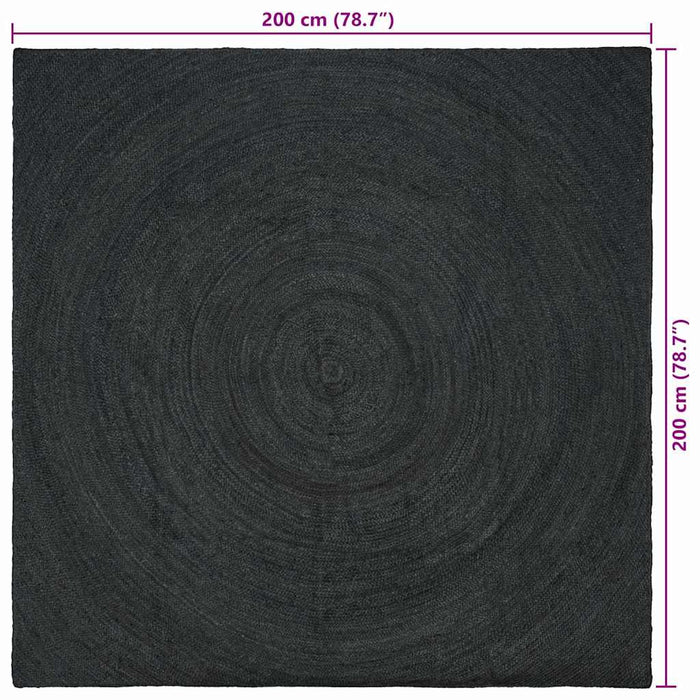 Covoare de zonă Pătrat Gri închis 200 x 200 cm Iută - WALTI WALTI