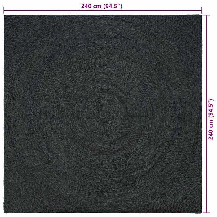 Covoare de zonă Pătrat Gri închis 240 x 240 cm Iută - WALTI WALTI
