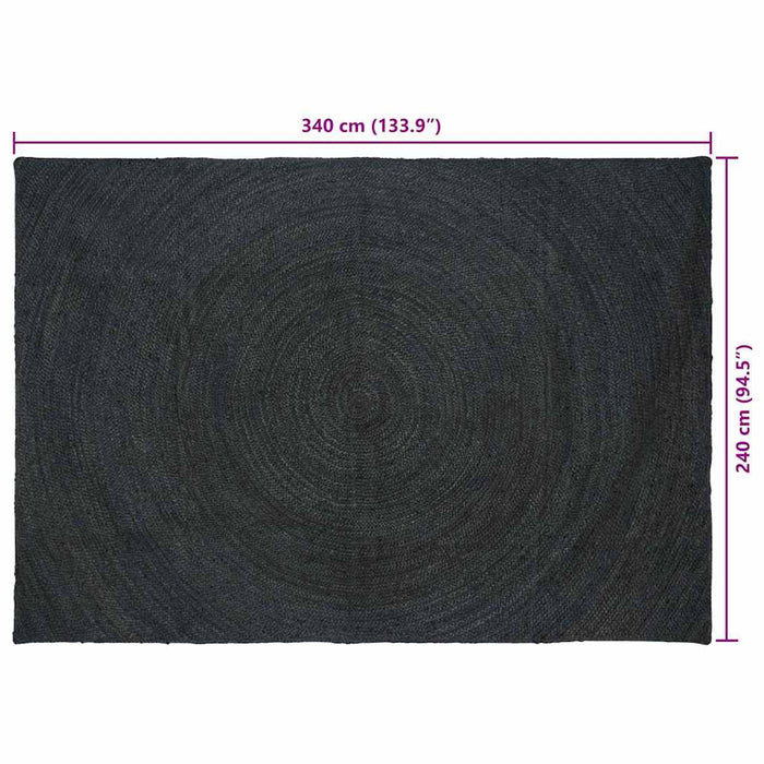 Covoare de zonă Dreptunghiular Gri închis 240 x 340 cm Iută - WALTI WALTI