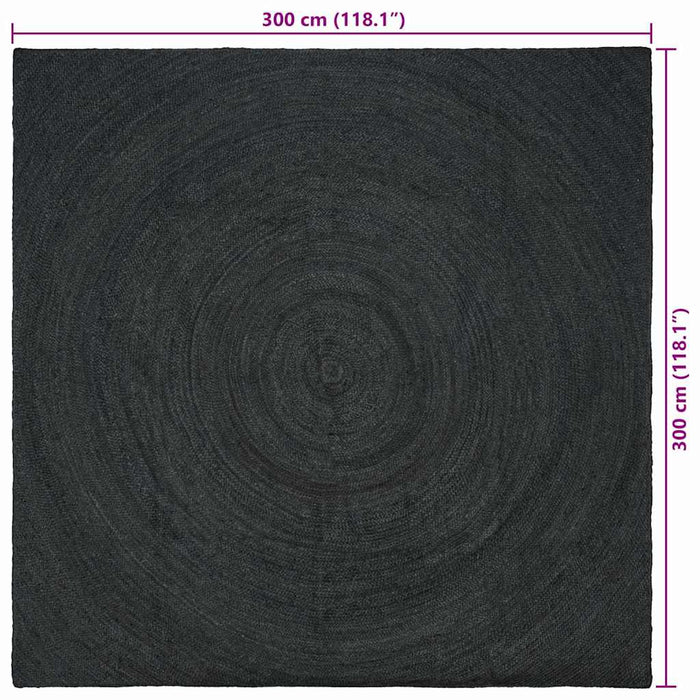Covoare de zonă Pătrat Gri închis 300 x 300 cm Iută - WALTI WALTI