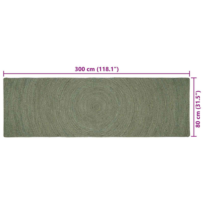 Covoare de zonă Verde măsliniu 80 x 300 cm Iută - WALTI WALTI