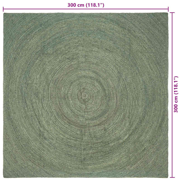 Covoare de zonă Verde măsliniu 300 x 300 cm Iută - WALTI WALTI